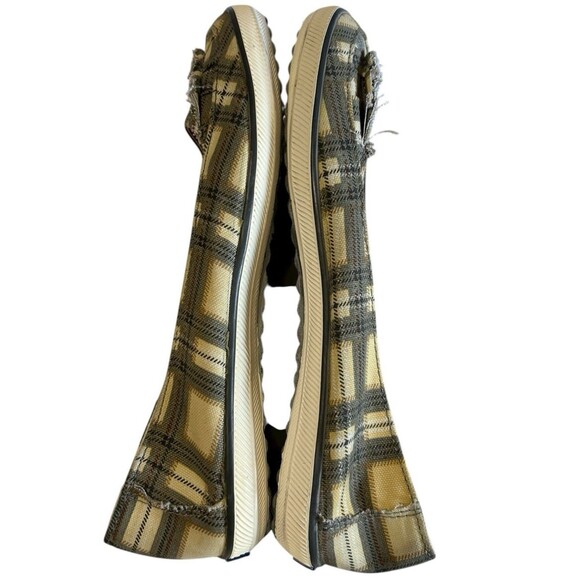 Keds Buttercup Plaid Mini Canvas Ivory Gray Cushion Slip On Flat Shoes Size 7.5 - Picture 7 of 11